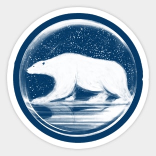 bear in a sphere Sticker